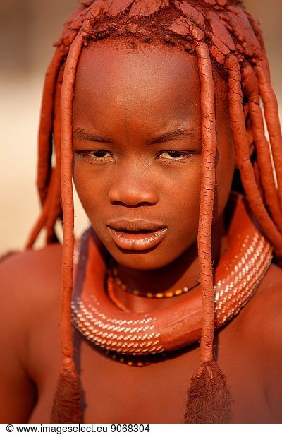 Himba girl Himba girl, with the typical plait hairstyle, Kaokoland ...