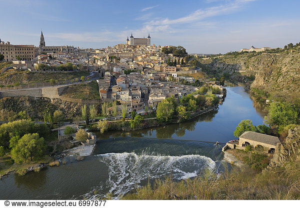 Hintergrund  Fluss  Alcazar von Sevilla  Spanien  Toledo  Toledo Provinz
