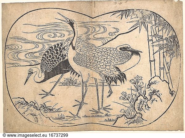 Hishikawa Moronobu 1694. Print  ca. 1615–1868. Edo period (1615–1868).
Monochrome woodblock print; ink on paper  24.8 × 33.7 cm.
Inv. Nr. JP3048
New York  Metropolitan Museum of Art.