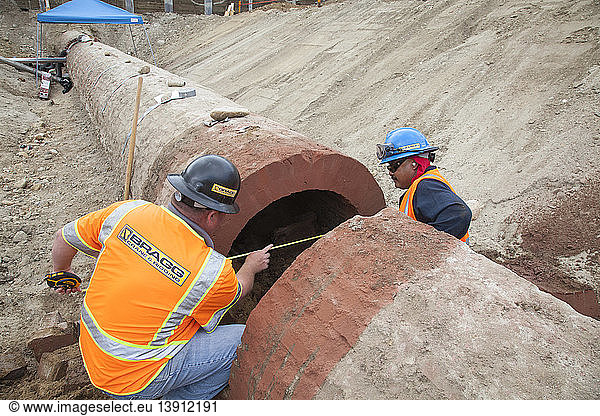 Historic Aqueduct Excavation  Los Angeles