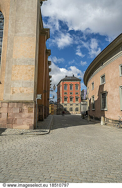 Historic buildings in Gamla Stan  old town of Stockholm  Sweden