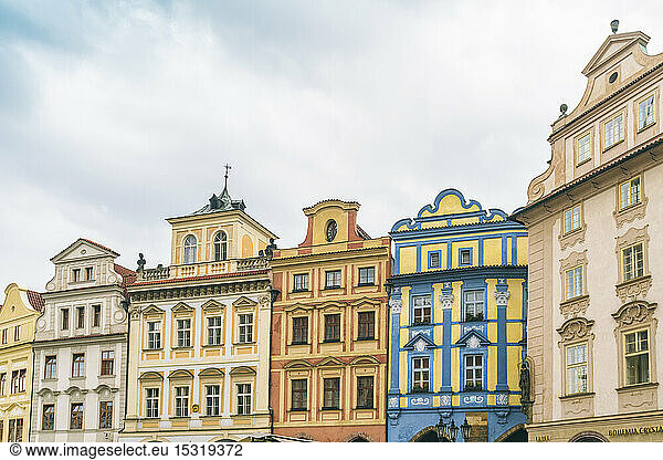 Historic old buildings on the Old Town Square  Prague  Czech Republic