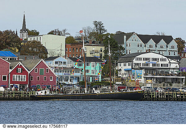 Historic Waterfront and Harbour in Lunenburg  Nova Scotia  Canada  North America