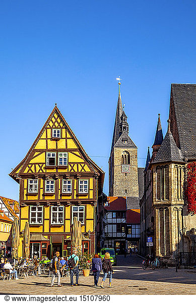 Historische Altstadt  Quedlinburg  Deutschland