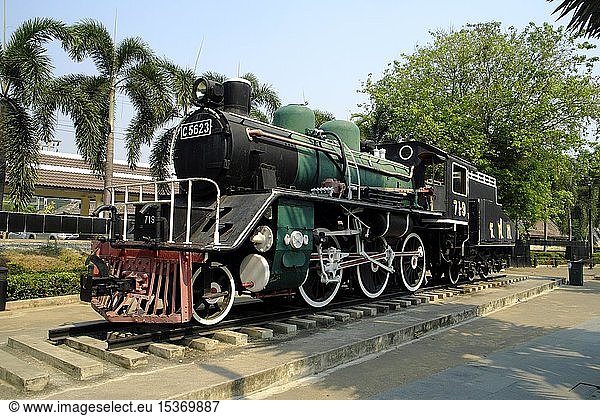 Historische Dampflokomotive C 5623 der Death Railway Death Railway  Kanchanaburi  Thailand  Asien