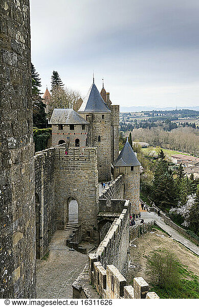 Historische Festungsstadt  Carcassonne  Languedoc-Roussillon  Frankreich