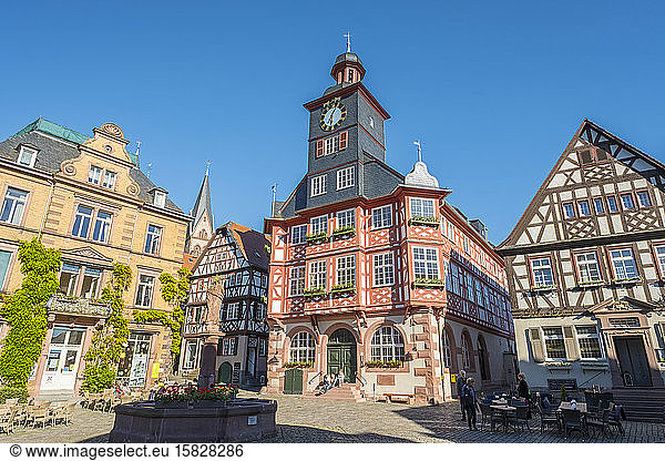 Historische Gebäude am Marktplatz  Heppenheim  Deutschland