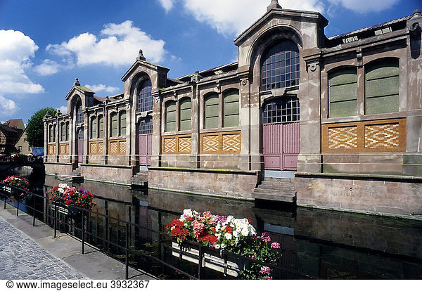 Historische Markthallen  Quai de la Poisonnerie  Altstadt  Colmar  Elsass  Haut-Rhin  Frankreich  Europa