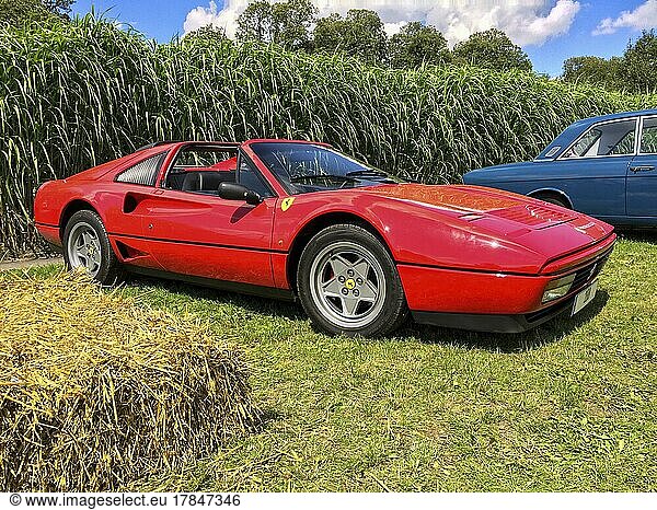 Historischer klassischer Sportwagen Ferrari GTS turbo  Classic Days  Schloss Dyck  Nordrhein-Westfalen  Deutschland  Europa