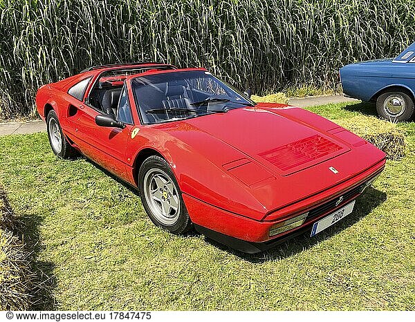 Historischer klassischer Sportwagen Ferrari GTS turbo  Classic Days  Schloss Dyck  Nordrhein-Westfalen  Deutschland  Europa