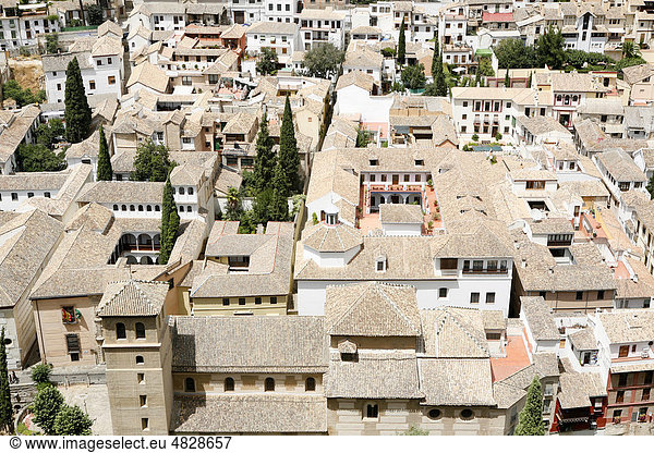 Historischer Ortsteil Albaicin,  Granada,  Sierra Nevada,  Spanien,  Europa