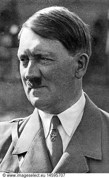 Hitler  Adolf  20.4.1889 - 30.4.1945  deut. Politiker (NSDAP)  Reichskanzler 30.1.1933 - 30.4.1945  Portrait  1936