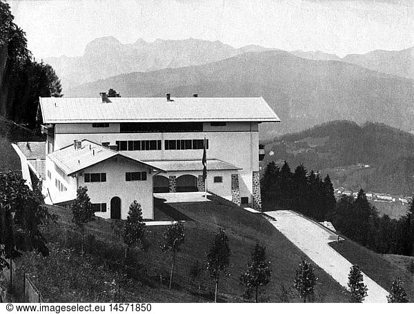 Hitler  Adolf  20.4.1889 - 30.4.1945  deut. Politiker (NSDAP)  sein Haus Berghof am Obersalzberg  Ansicht  Ende 1930er Jahre