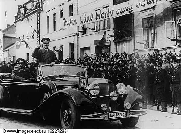 Hitler Entering Memel 1939 / Photo