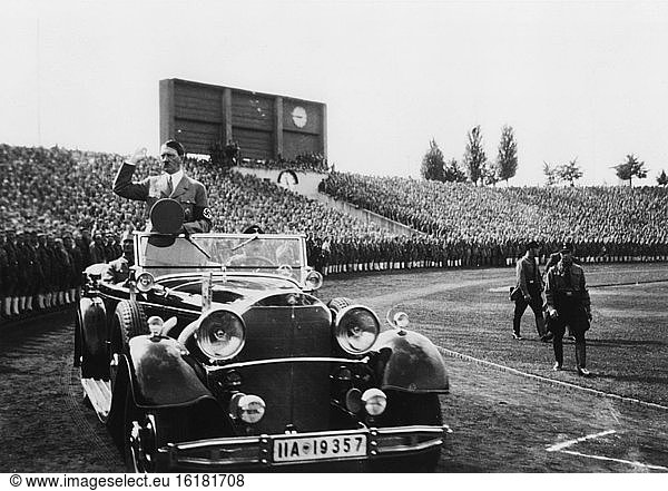 Hitler in the Nuremberg arena  1935.