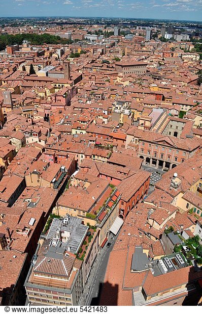hoch, oben, Ansicht, Bologna, Italien