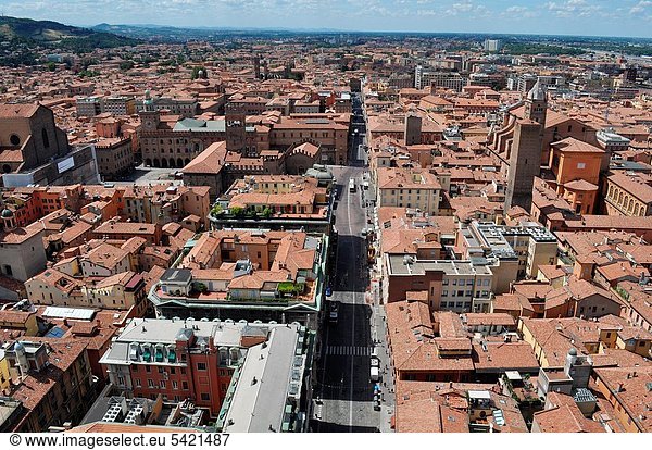 hoch oben Ansicht Bologna Italien