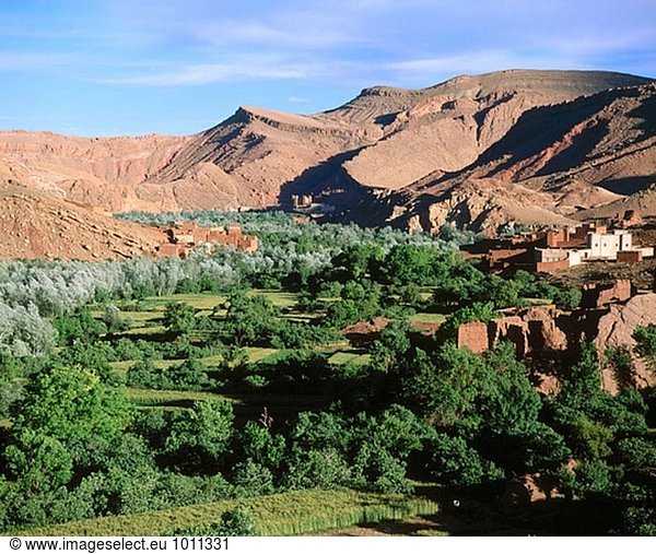 hoch oben Schlucht Marokko