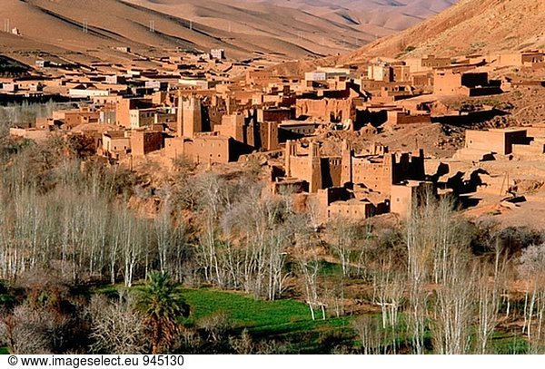hoch oben Tal Kasbah Marokko