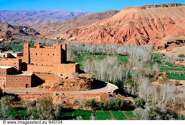 hoch oben Tal Kasbah Marokko