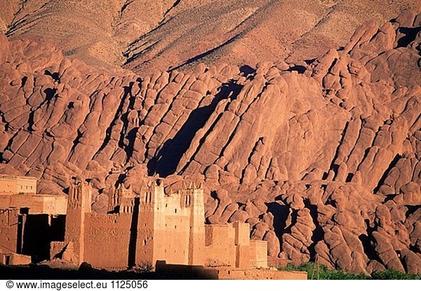 hoch oben Tal Kasbah Marokko