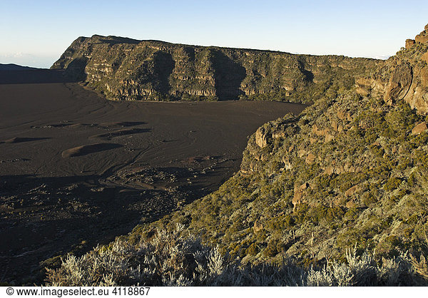 Hochebene Plaine des Sables am Fuße des Vulkan Piton de la Fournaise  Insel La Reunion  Frankreich  Afrika
