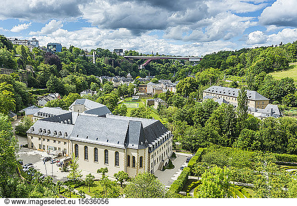 Hochwinkelansicht der Altstadt von Luxemburg