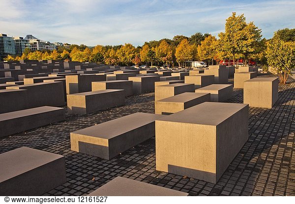 Holocaust Memorial  Memorial to the Murdered Jews of Europe  by Peter Eisenmann  Berlin  Germany  Europe.