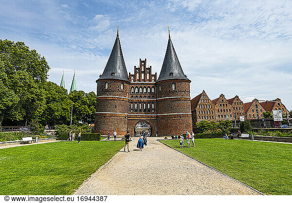 Holstentor  Lübeck  UNESCO-Welterbe  Schleswig-Holstein  Deutschland  Europa