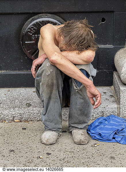 Homeless man  Cambridge  MA