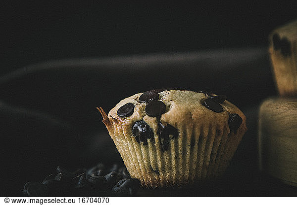 homemade chocolate chips muffins pastry