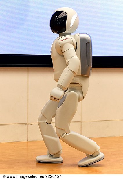 Honda's Asimo robot gets faster and smarter in human makeover  show March 2014 in Honda Welcome Plaza Aoyama in Tokio   Japan.