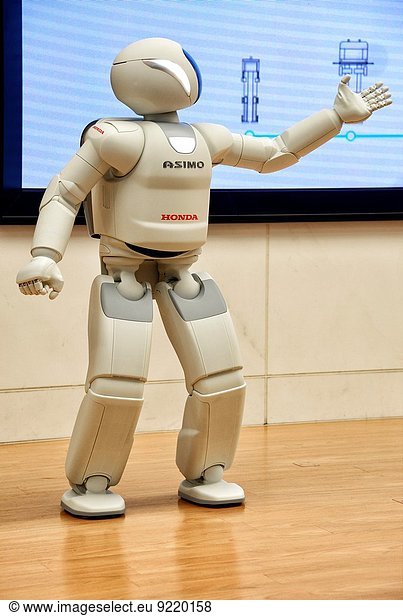 Honda's Asimo robot gets faster and smarter in human makeover  show March 2014 in Honda Welcome Plaza Aoyama in Tokio   Japan.