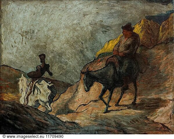 Honor? Daumier - Don Quichotte and Sancho Pansa - 1866 - XIX th century - French school - Alte Nationalgalerie - Berlin.