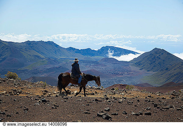Horseback Trail Ride  Haleakala National Park  Maui  Hawaii