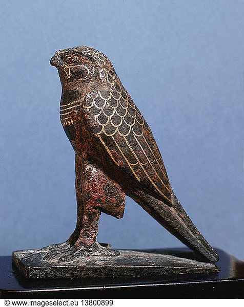 Horus-Falke  wahrscheinlich eine Votivgabe an den Gott Horus  Ägypten. Altägyptisch. Späte Periode.