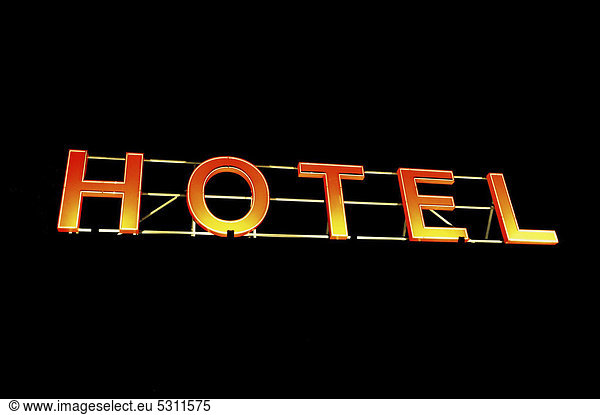 Hotel signage in Fischamend  a district on the outskirts of Vienna  Austria  Europe