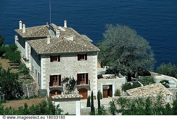 House at western coast of Majorca  Balearic Islands  Spain  House at western coast of Majorca  Balearic Islands  Spain  Europe  landscape  horizontal  Europe