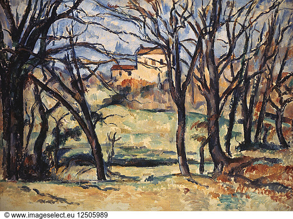 House behind Trees on the Road to Tholonet  c1885. Artist: Paul Cezanne
