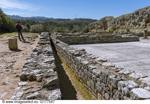 House of the Swastica  Ruins of the Roman city of Conimbriga  Coimbra District  Baixo Mondego  Centro Region  Portugal  Europe.