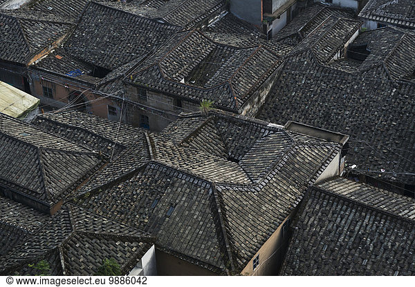 House rooftops; Xiapu  Fujian  China