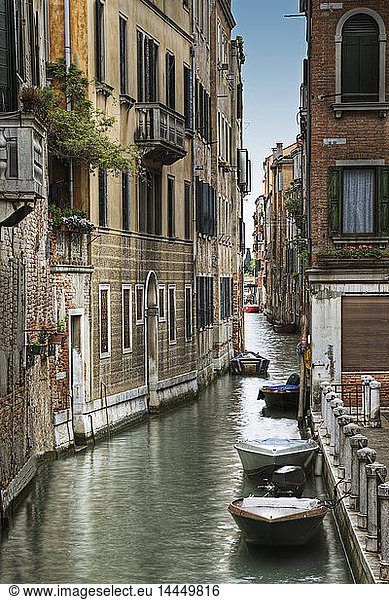 Houses along canal  Venice  Italy