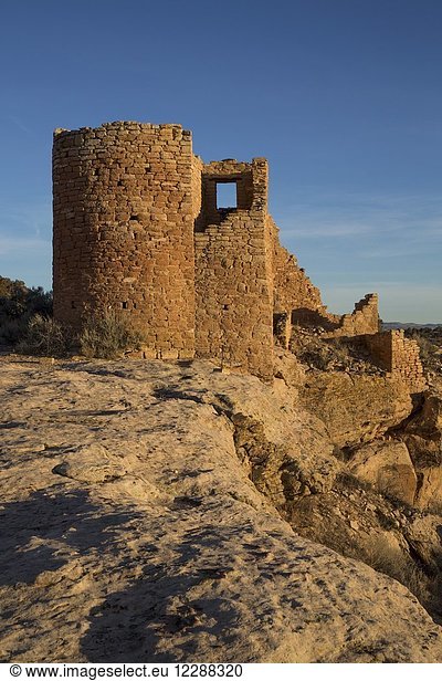 Hovenweep Castle  Late Afternoon  Ancestral Pueblo  Hovenweep National Monument  Utah  USA.