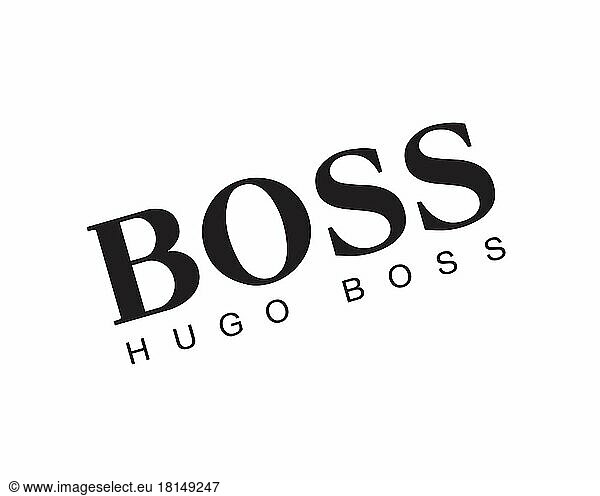 Hugo Boss  gedrehtes Logo  Weißer Hintergrund
