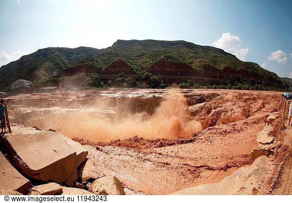 Hukou-Wasserfall am Fluss Huang He Provinz Shanxi China