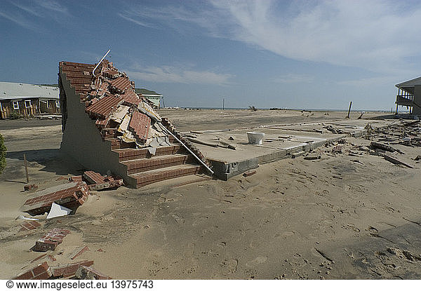 Hurricane damage in North Carolina