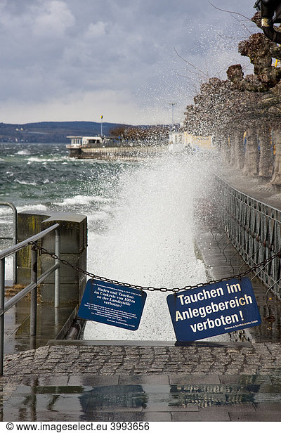 Hurricane Quinten in Meersburg  Lake Constance  Bodenseekreis  Baden-Wuerttemberg  Germany