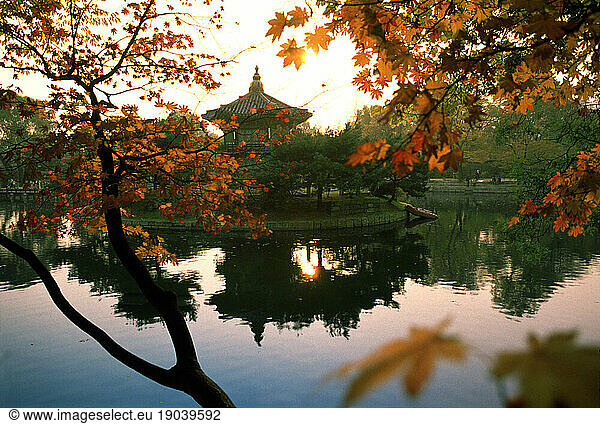 Hyang-Wonyong-pavilion in park of Kyongbokkung Palace