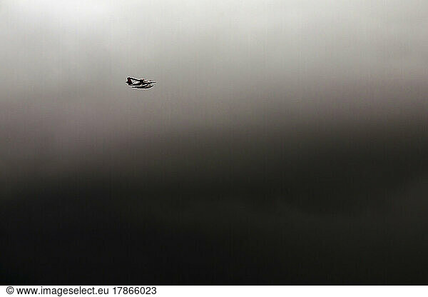 Hydroplane in dark sky  Maldives
