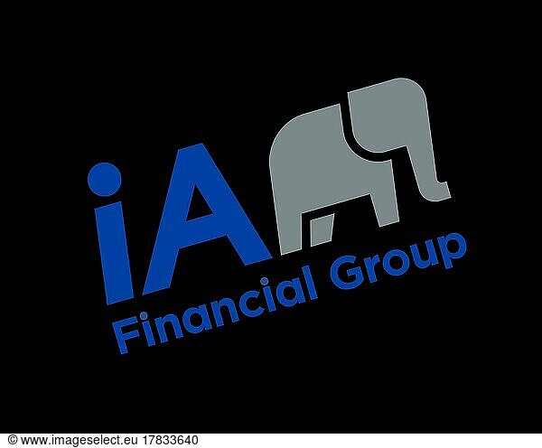 IA Financial Group  gedrehtes Logo  Schwarzer Hintergrund